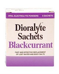 Dioralyte Sachets 6- Blackcurrant. 